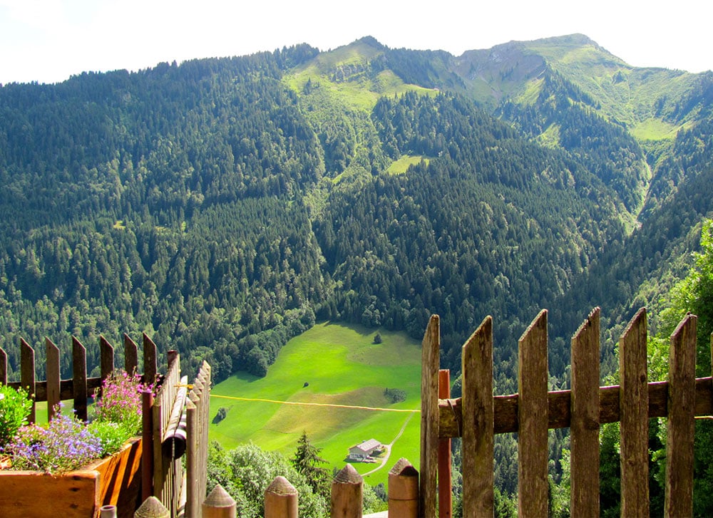 Gstaad mountain landscape in summer